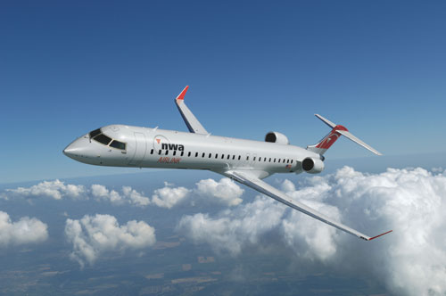An artist's rendering of an Airlink CRJ-900